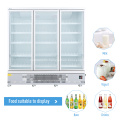 Two Sliding Rubber Door Display Cold Drink Refrigerator